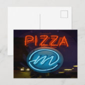 Carte Postale SYMBOLE Pizza Neon (Devant / Derrière)