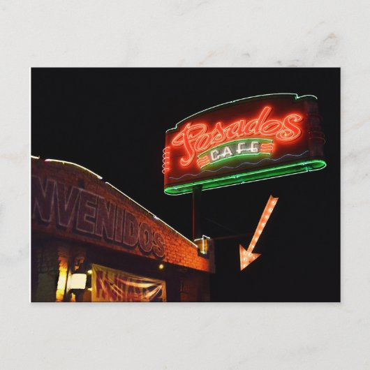 Carte Postale Symbole Posados Café Neon (Devant)