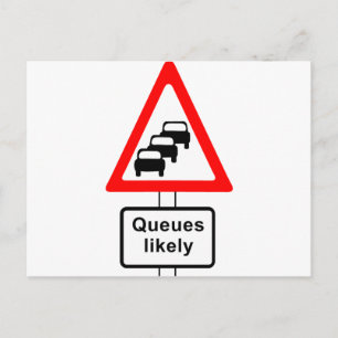 Carte Postale Symbole probable des files d'attente