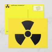 Carte Postale Symbole radioactif (Devant / Derrière)