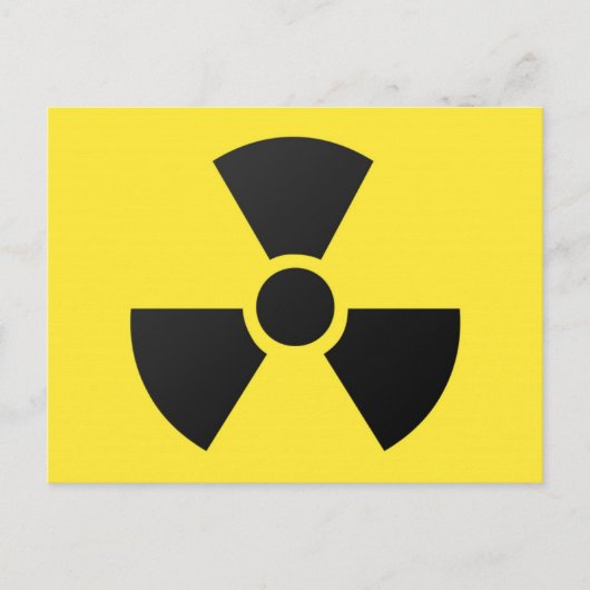 Carte Postale Symbole radioactif (Devant)