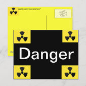 Carte Postale Symbole radioactif (Devant / Derrière)
