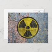 Carte Postale Symbole radioactif Grunge (Devant / Derrière)