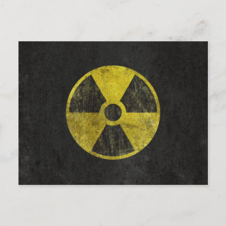 Carte Postale Symbole radioactif Grunge