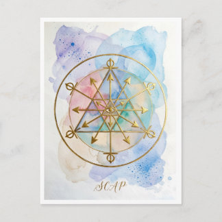 Carte Postale Symbole radionique d'abondance Art