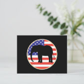 Carte Postale symbole républicain conception éléphant (Debout devant)