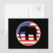 Carte Postale symbole républicain conception éléphant (Devant / Derrière)