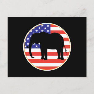 Carte Postale symbole républicain conception éléphant