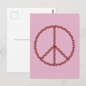 Carte Postale SYMBOLE rose DE LA PAIX (Devant / Derrière)