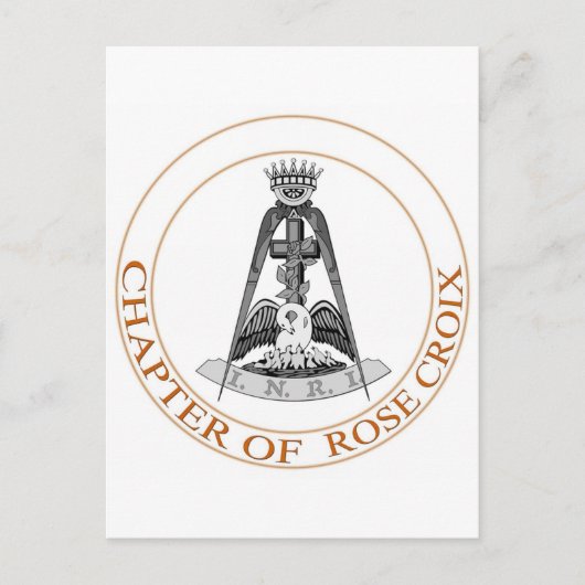 Carte Postale SYMBOLE rose DE Rite écossais Croix (Devant)