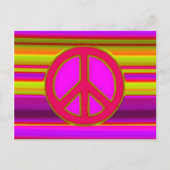 CARTE POSTALE SYMBOLE ROSE DIFFÉRENT & PAIX (Devant)