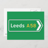 Carte Postale Symbole routier de Leeds, Royaume-Uni (Devant / Derrière)