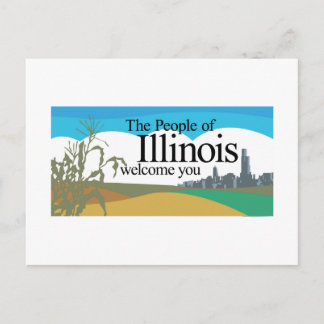 Carte Postale Symbole routier de l'Illinois - USA