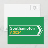 Carte Postale Symbole routier de Southampton, Royaume-Uni (Devant / Derrière)