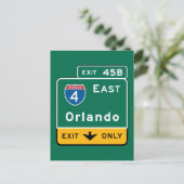 Carte Postale SYMBOLE ROUTIER D'Orlando, FL (Debout devant)