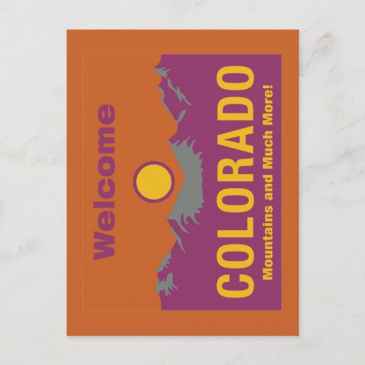 Carte Postale Symbole routier du Colorado - USA (Devant)