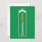 Carte Postale Symbole routier du Royaume-Uni (Devant / Derrière)