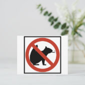 Carte Postale Symbole routier interdit de fumer (Debout devant)