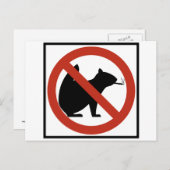 Carte Postale Symbole routier interdit de fumer (Devant / Derrière)