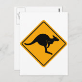 Carte Postale SYMBOLE ROUTIER Kangaroo (Devant / Derrière)