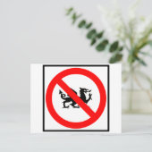 Carte Postale Symbole routier No Dragons (Debout devant)