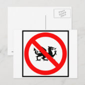 Carte Postale Symbole routier No Dragons (Devant / Derrière)