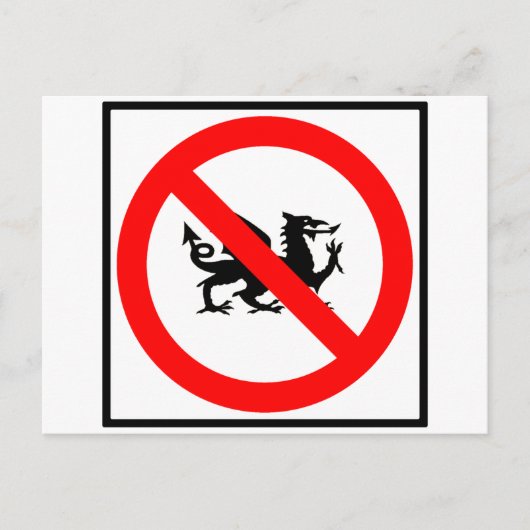 Carte Postale Symbole routier No Dragons (Devant)