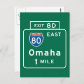 Carte Postale SYMBOLE ROUTIER Omaha, NE (Devant / Derrière)