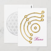 Carte Postale Symbole RUNA / OR, Runa (Devant / Derrière)