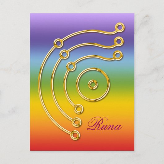 Carte Postale Symbole RUNA / OR, Runa (Devant)