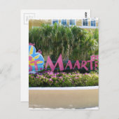 CARTE POSTALE SYMBOLE SAINT-MARTIN (Devant / Derrière)