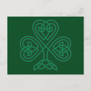 CARTE POSTALE SYMBOLE SHAMROCK IRLANDAIS