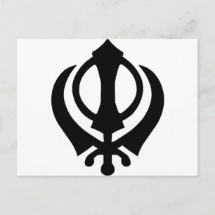 Carte Postale Symbole sikh Khanda