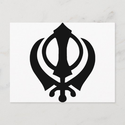 Carte Postale Symbole sikh Khanda (Devant)