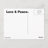 Carte Postale Symbole Super de paix noir classique (Dos)