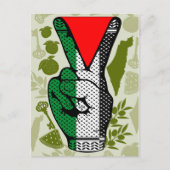 Carte Postale Symbole triangle rouge de résistance à la main du (Devant)