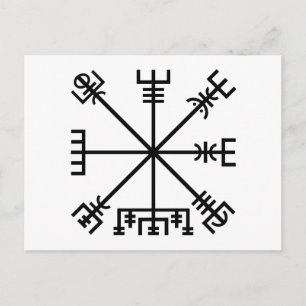 Carte Postale Symbole Viking Vegvisir
