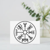 Carte Postale Symbole viking vegvisir Norse Shield Odin (Debout devant)