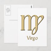 Carte Postale Symbole Virgo (Devant / Derrière)