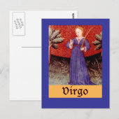 Carte Postale Symbole Virgo Zodiac (Devant / Derrière)