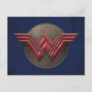 Carte Postale Symbole Wonder Woman sur les cercles concentrés