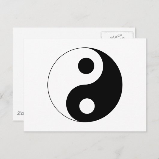 Carte Postale SYMBOLE YIN Yang (Devant / Derrière)