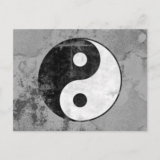 Carte postale Symbole Yin Yang en détresse (Devant)