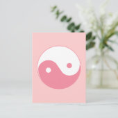 Carte Postale Symbole Yin-Yang rose (Debout devant)