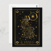 Carte Postale Symbole zodiaque Aquarius (Devant / Derrière)