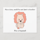Carte Postale SYMBOLE Zodiaque Cute Leo en style Kawaii (Devant)