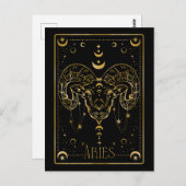 Carte Postale Symbole zodiaque d'Aries (Devant / Derrière)