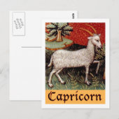 Carte Postale Symbole zodiaque de Capricorne exotique (Devant / Derrière)