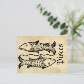 Carte Postale Symbole Zodiaque de la Renaissance médiévale (Debout devant)