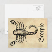 Carte Postale SYMBOLE Zodiaque DE LA Renaissance Médiévale Scorp (Devant / Derrière)